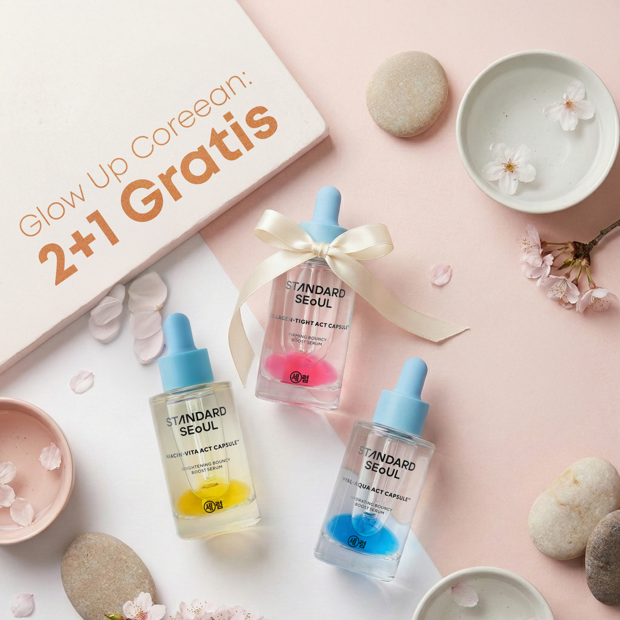 Serum hidratant + Serum iluminator + Serum tonifiant (2+1 gratis)