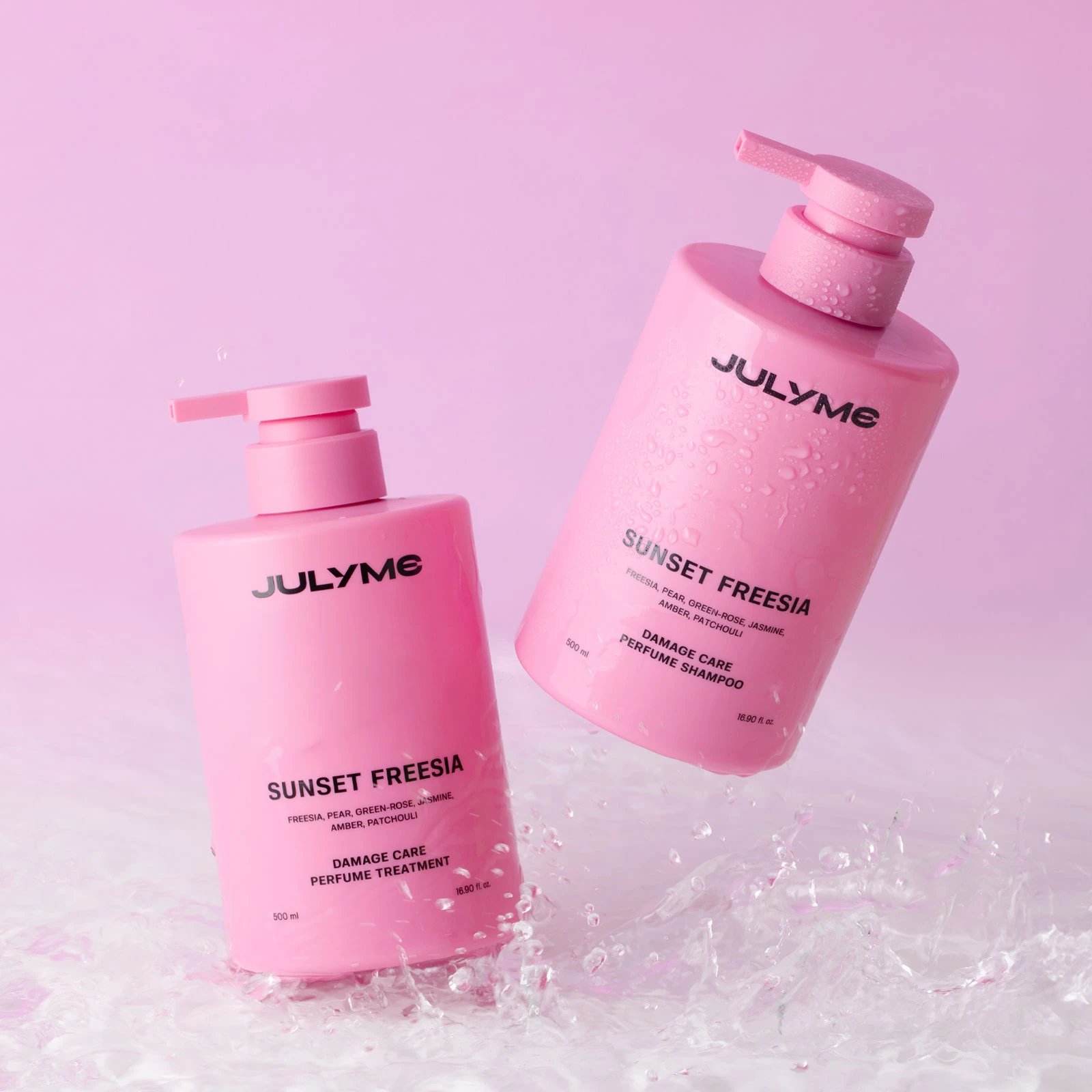 Șampon reparator cu parfum Sunset Freesia, JULYME Damage Care Perfume Shampoo, 500 ml - imagine 2