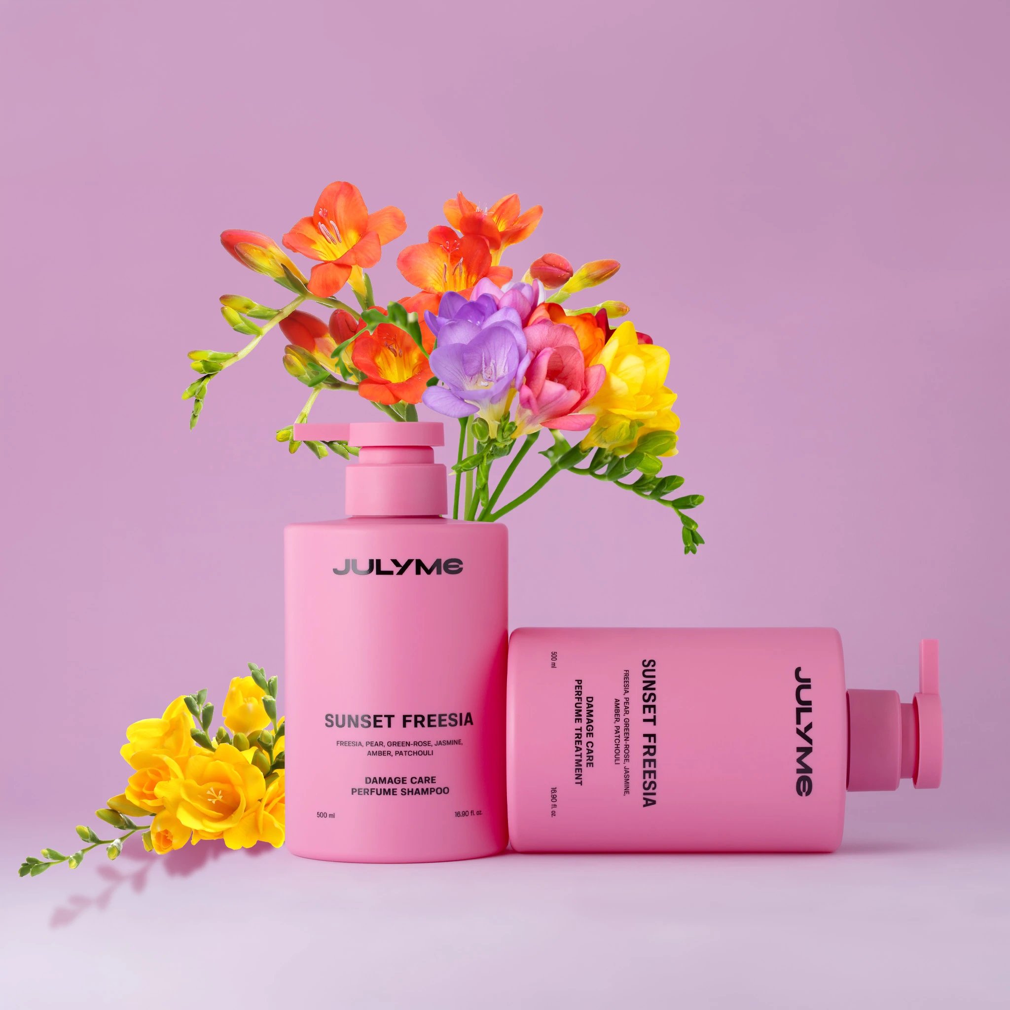 Șampon reparator + Balsam reparator cu parfum Sunset Freesia - imagine 2