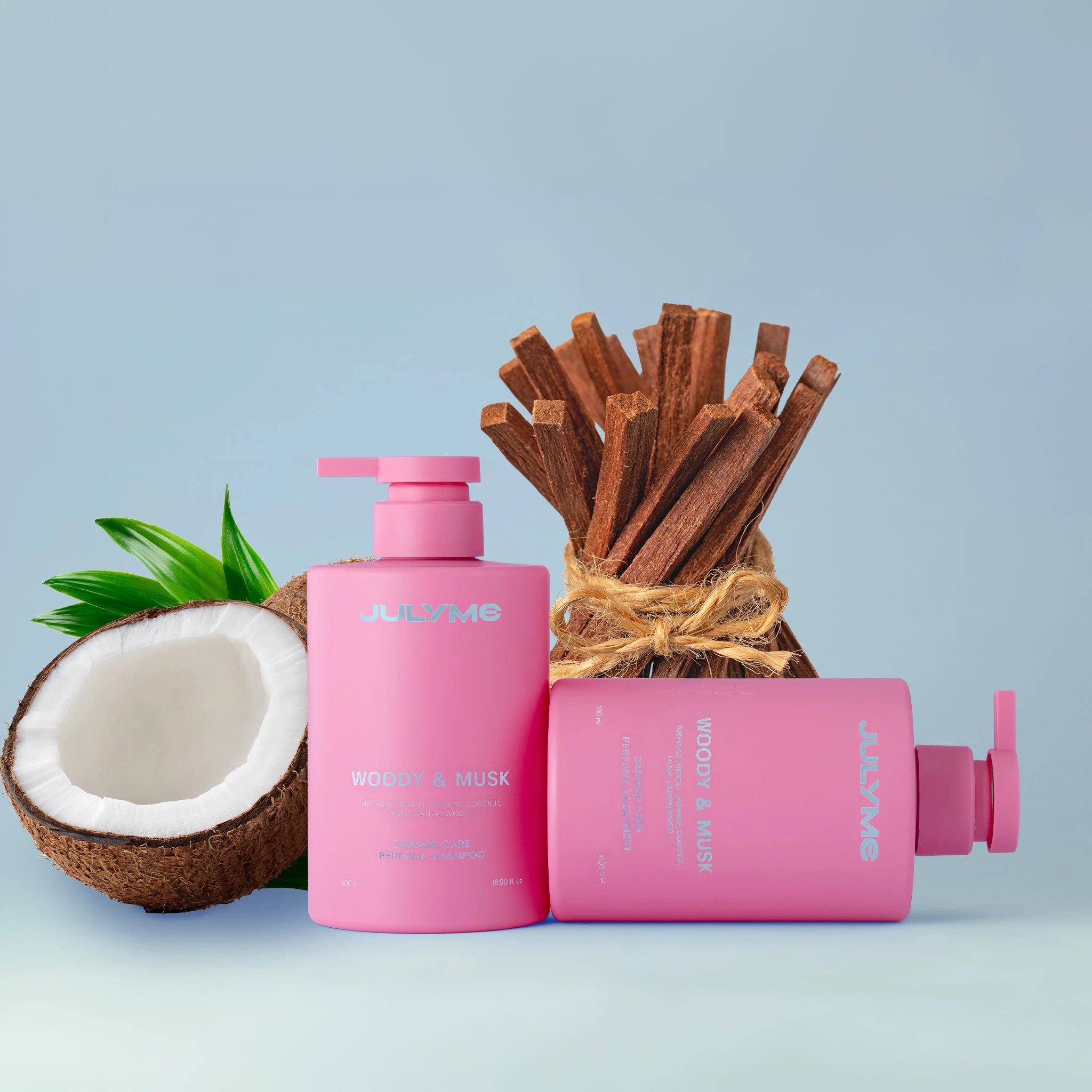 Șampon reparator + Balsam reparator cu parfum Woody & Musk - imagine 2