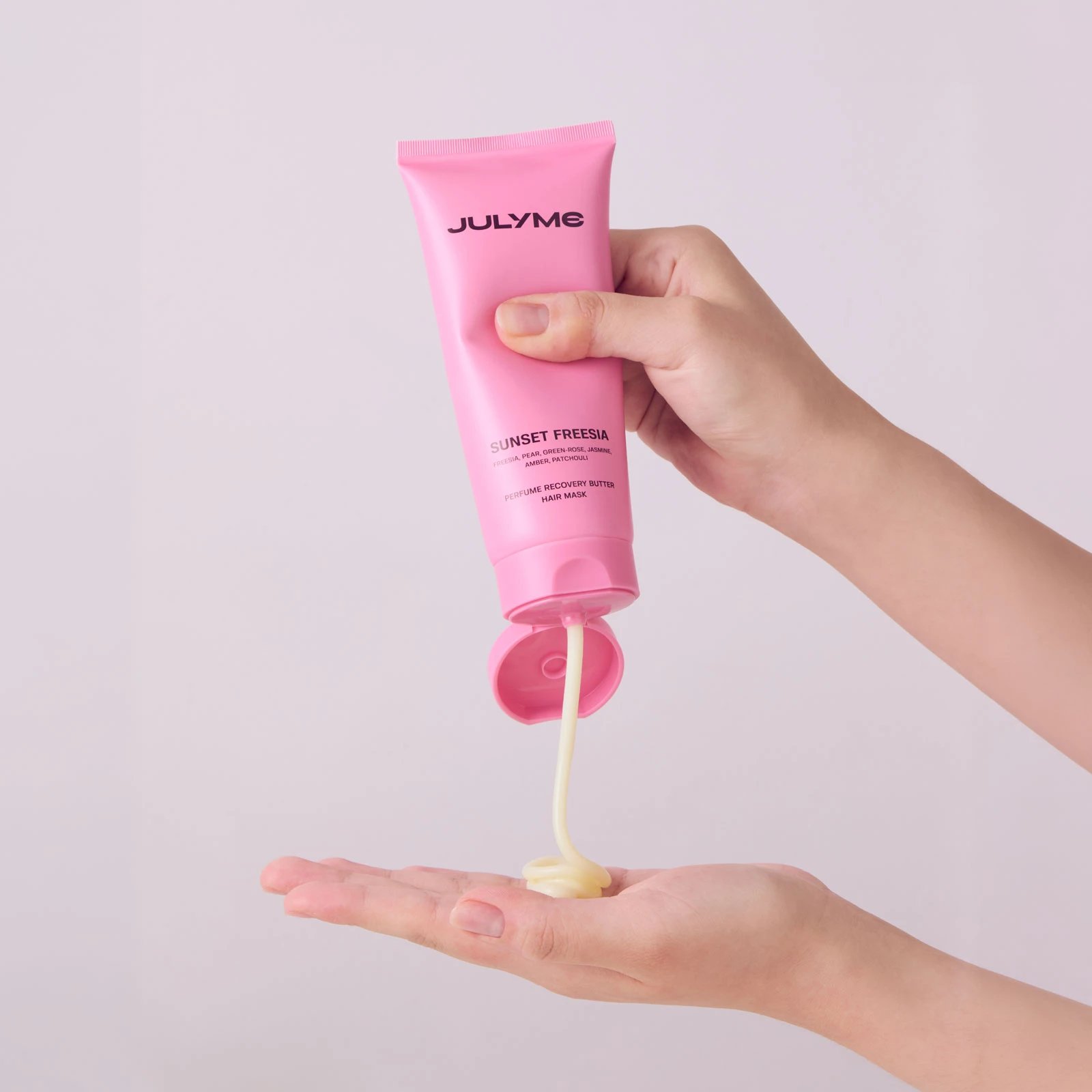 Mască reparatoare fără clătire cu parfum Sunset Freesia, JULYME Perfume Recovery Butter Hair Mask, 150 ml - imagine 2