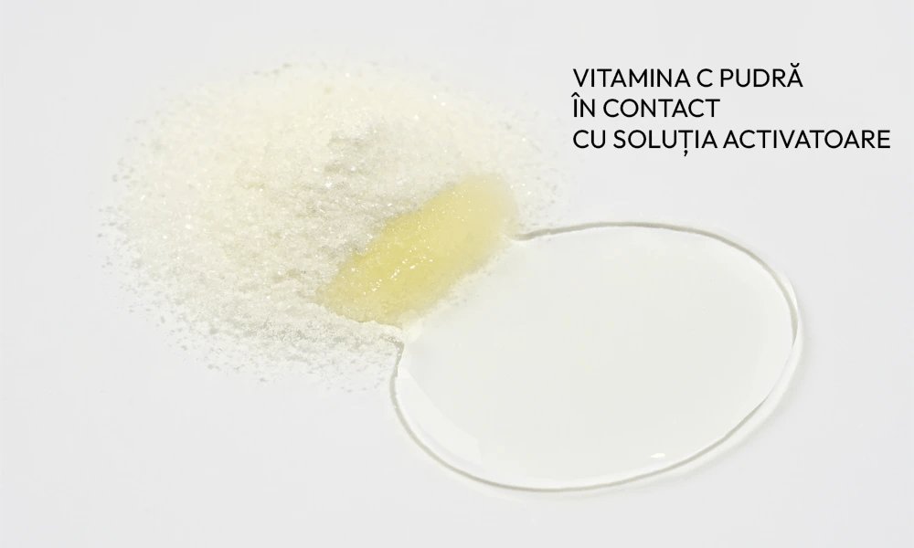 vitamina C in contact cu solutia activatoare